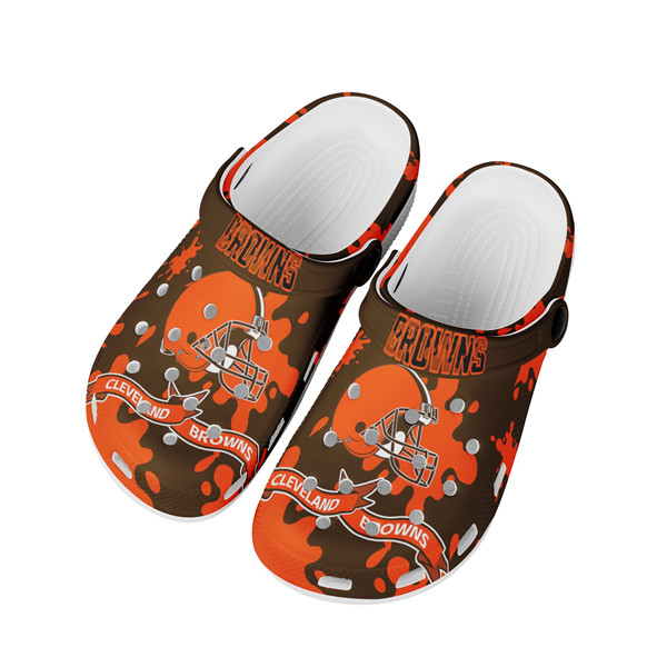 Men's Cleveland Browns Bayaband Clog Shoes 003 Men's Cleveland Browns Bayaband Clog Shoes 003